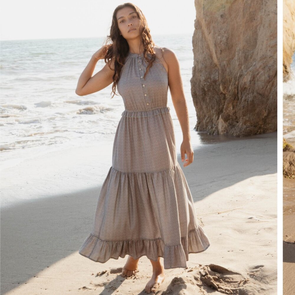 EUC Christy Dawn The Reese Dress Maxi Petal & Sage Women's XL